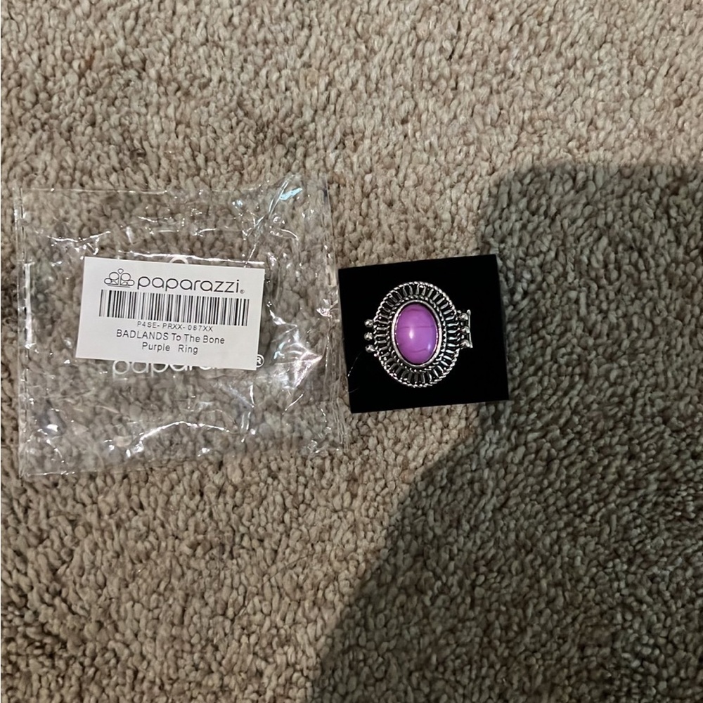 Paparazzi Purple and Silver Oval Ring